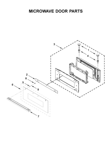 Microwave door parts