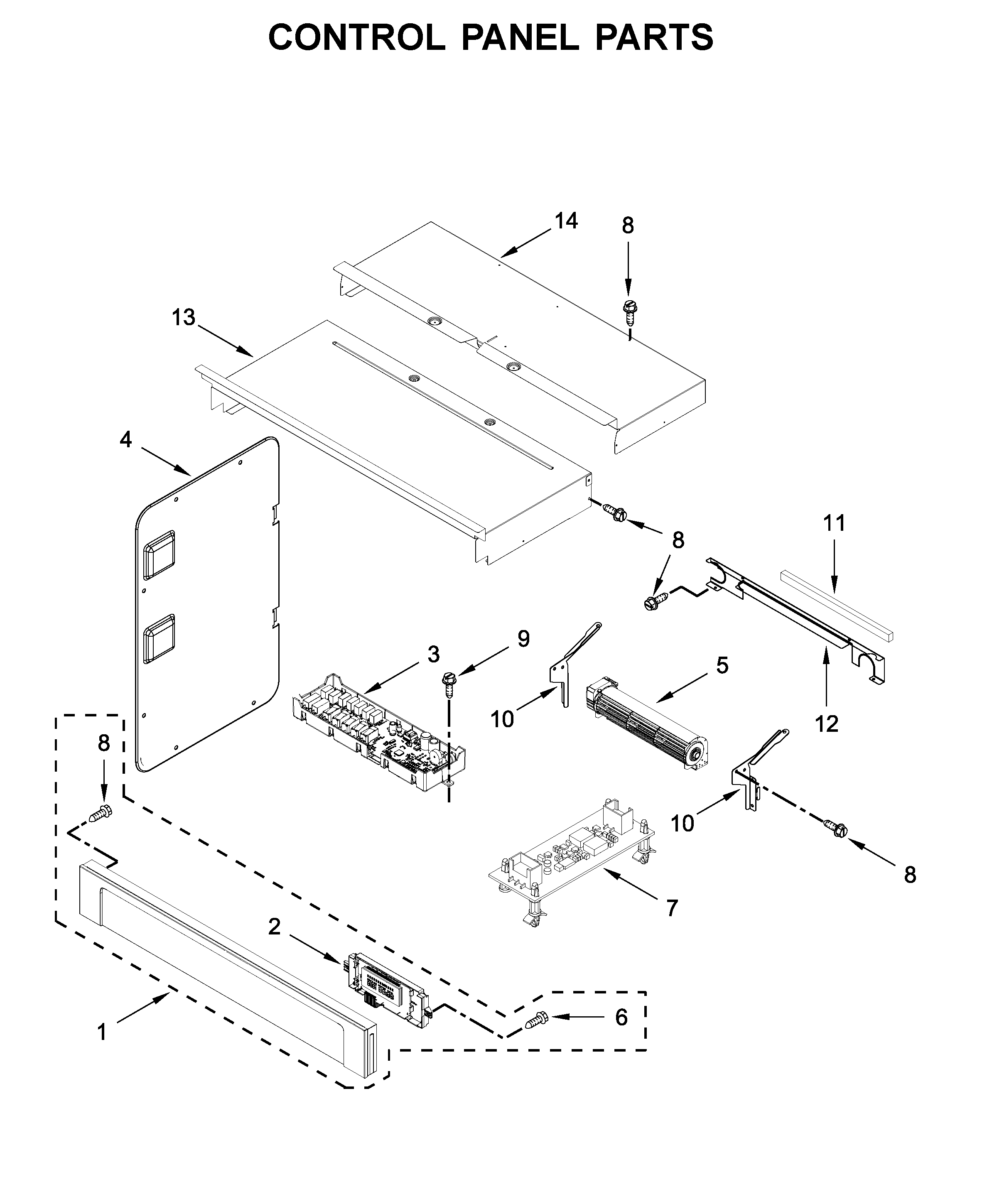 Control panel parts