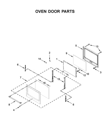 Oven door parts