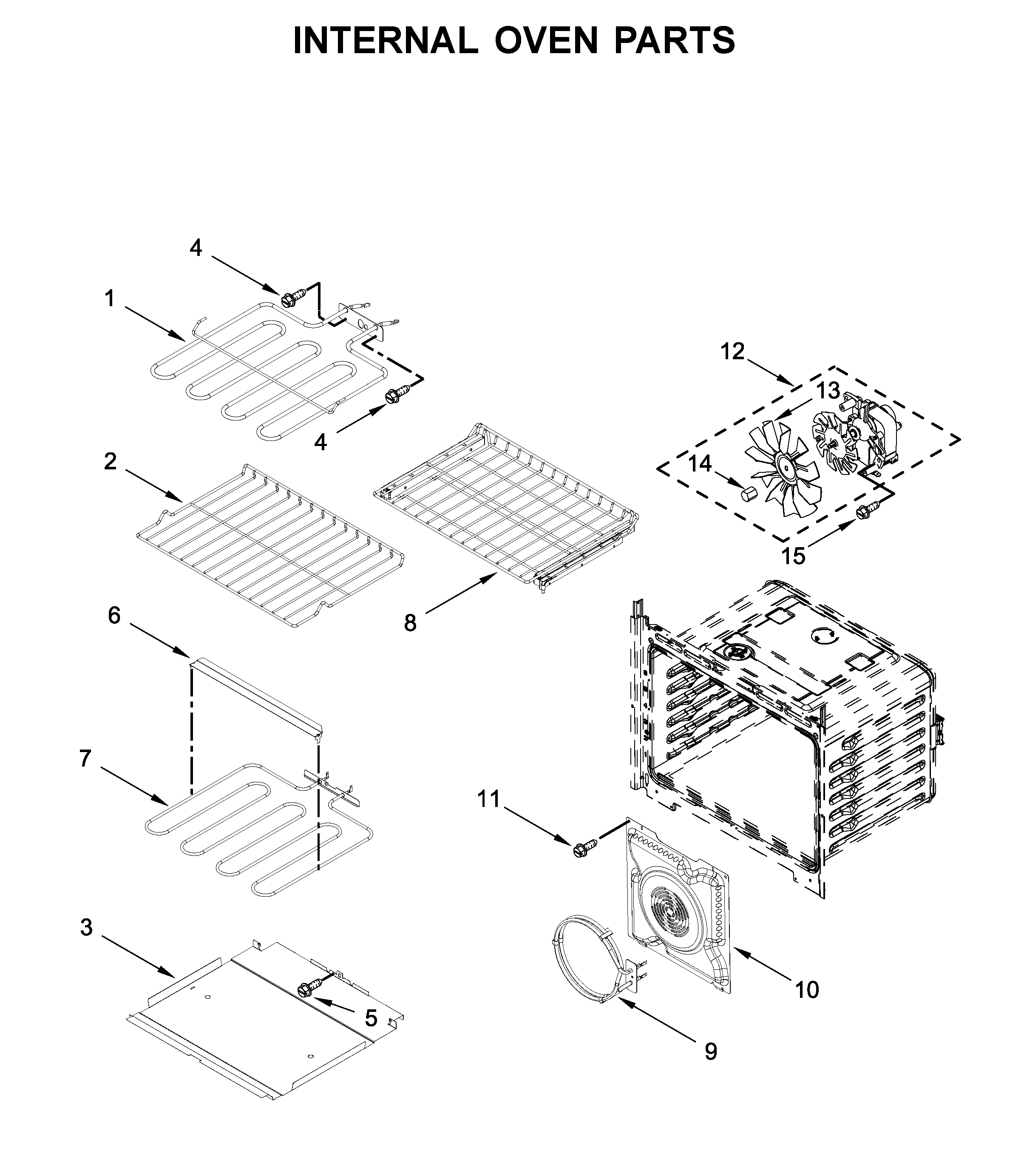 Internal oven parts