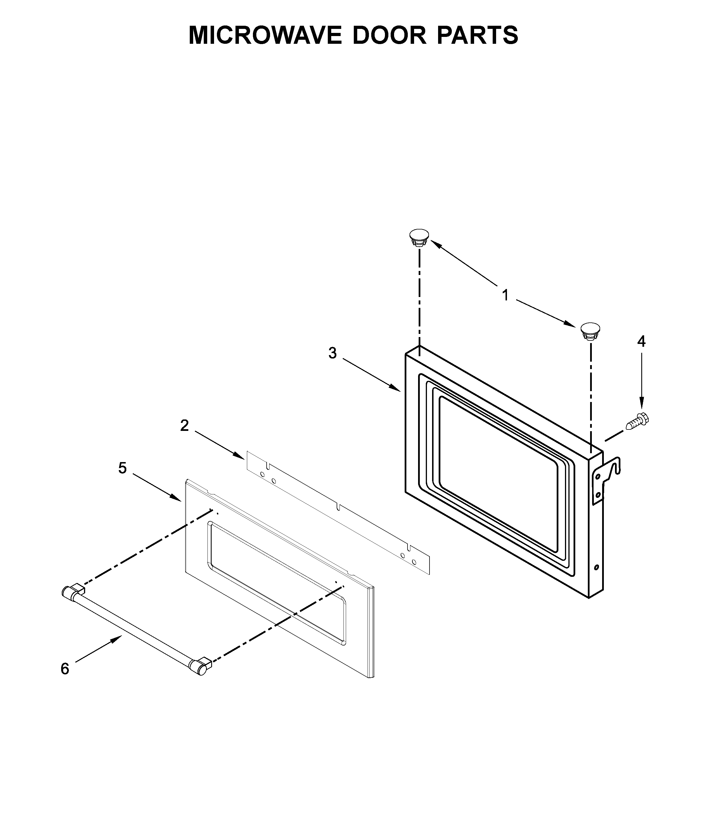 Microwave door parts