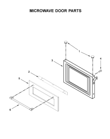 Microwave door parts
