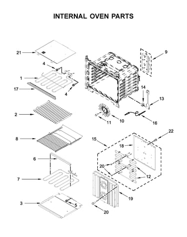 Internal oven parts