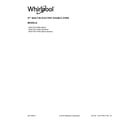 Whirlpool WOD77EC7HB00 cover sheet diagram