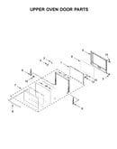 Upper oven door parts