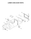 Lower oven door parts