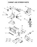 Cabinet and stirrer parts