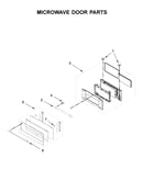 Microwave door parts