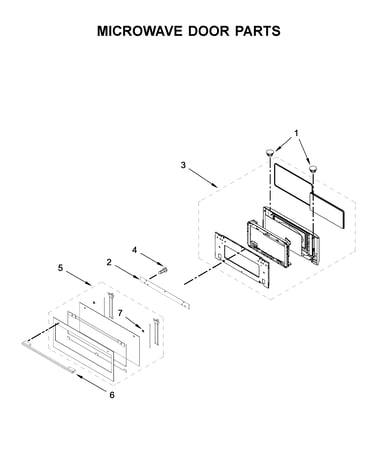 Microwave door parts