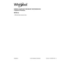 Whirlpool WRF550CDHZ02 cover sheet diagram