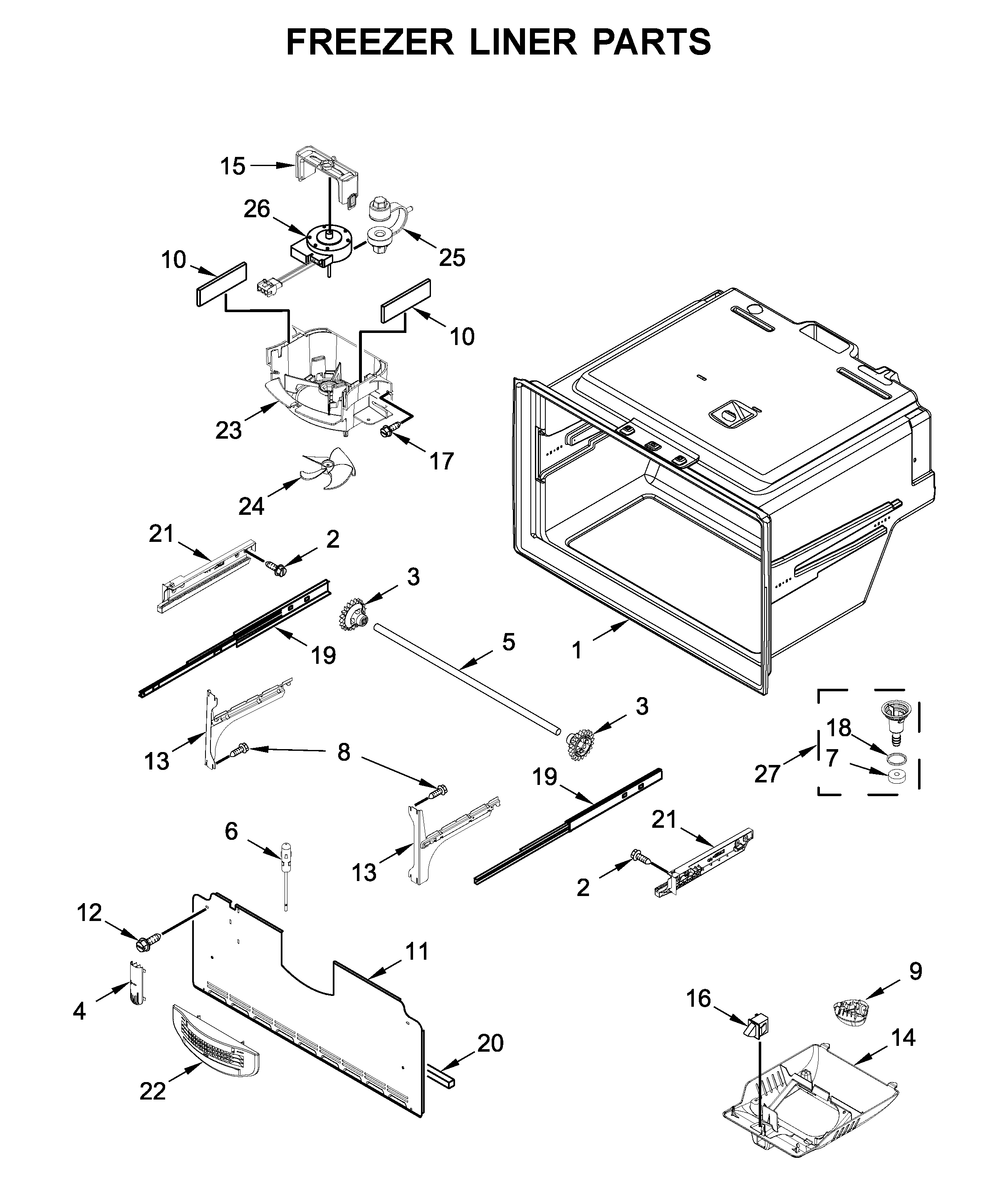 FREEZER LINER PARTS