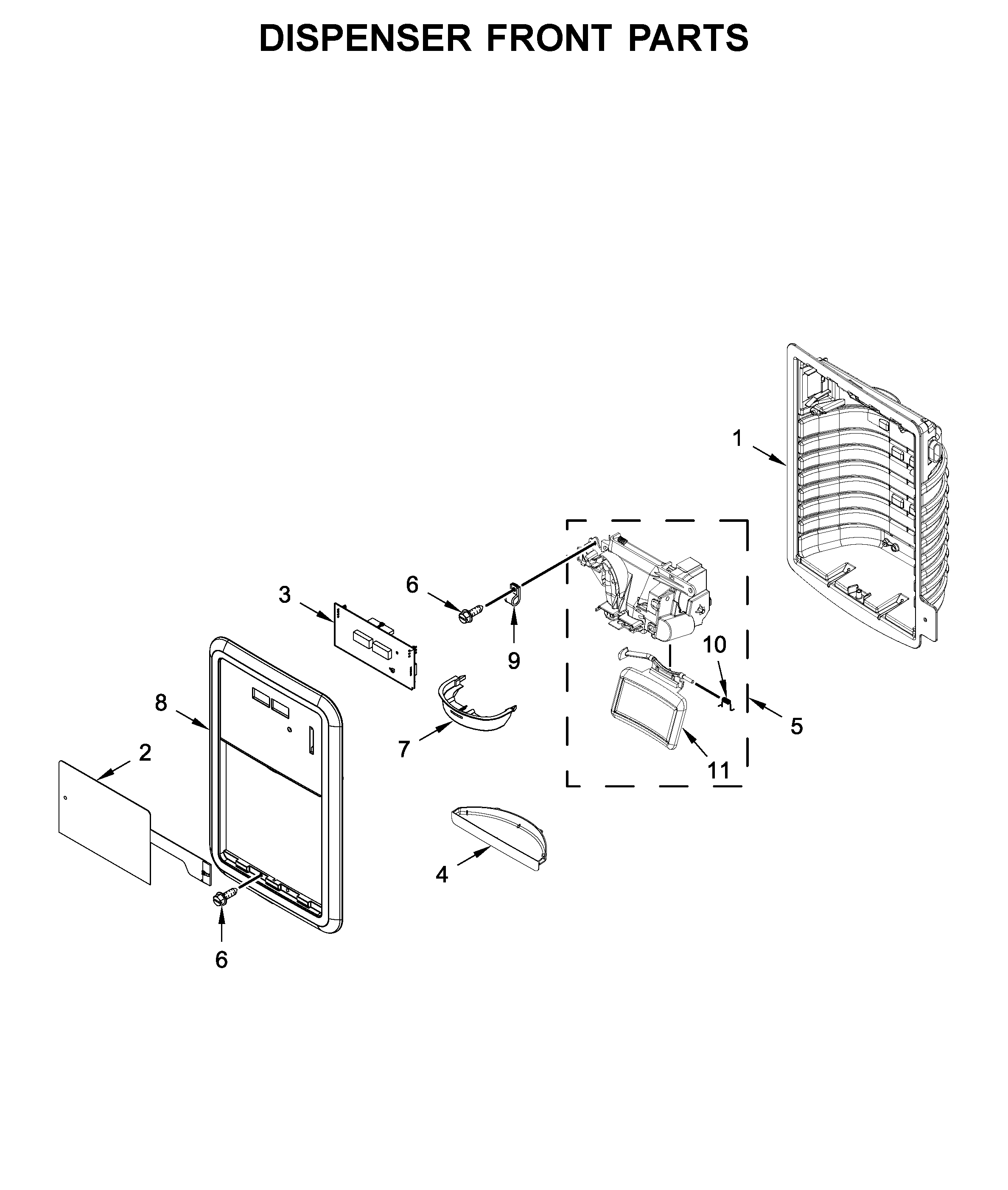 DISPENSER FRONT PARTS