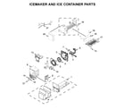 Whirlpool WRF550CDHZ02 icemaker and ice container parts diagram