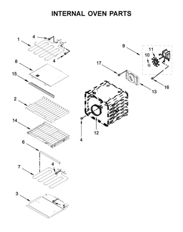 Internal oven parts