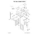 Maytag 7MMVWC465JW0 top and cabinet parts diagram
