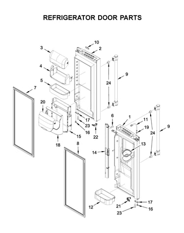 Refrigerator door parts
