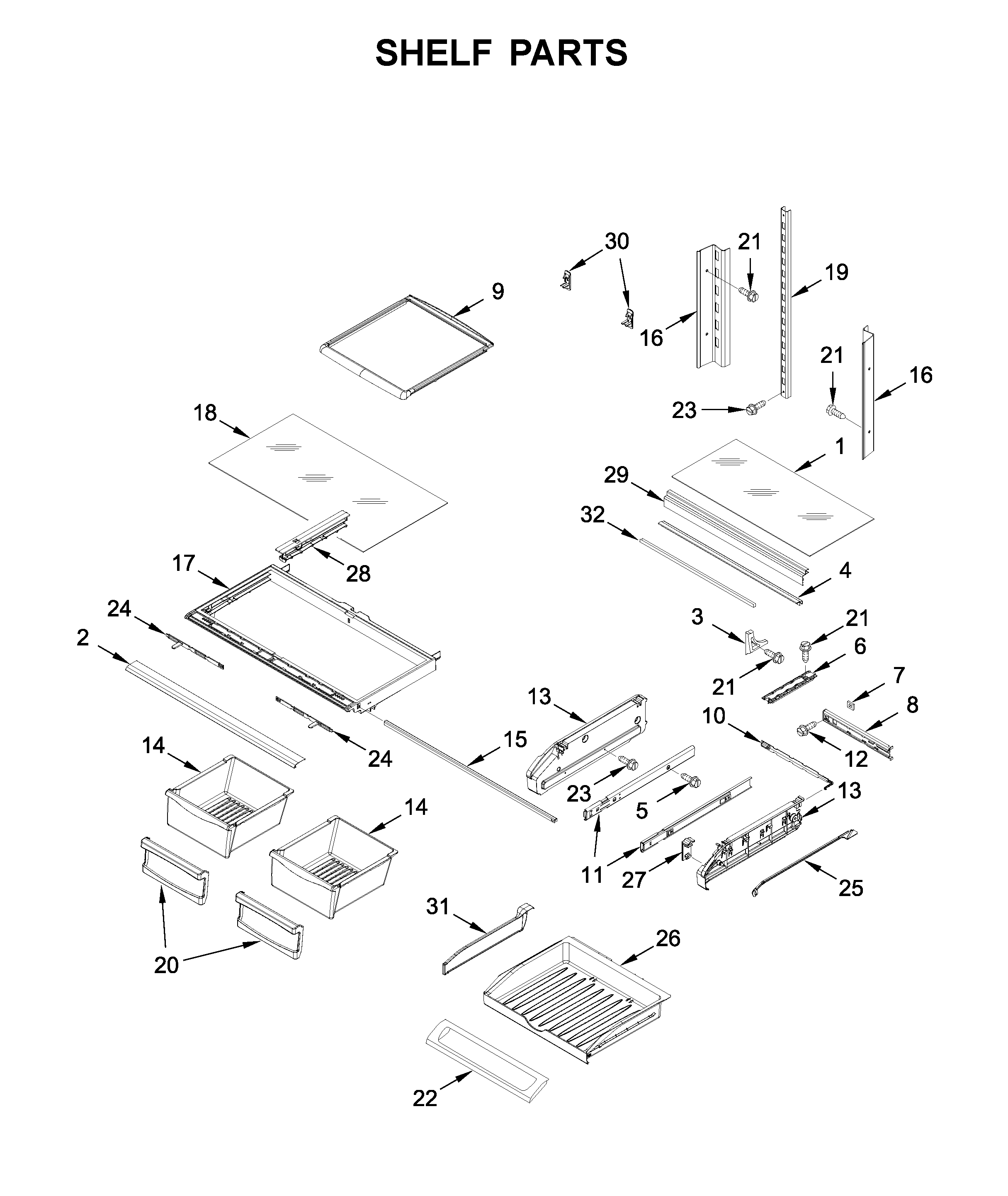 Shelf parts