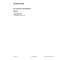 Amana ABB1921BRW01 cover sheet diagram