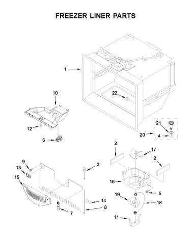 Freezer liner parts