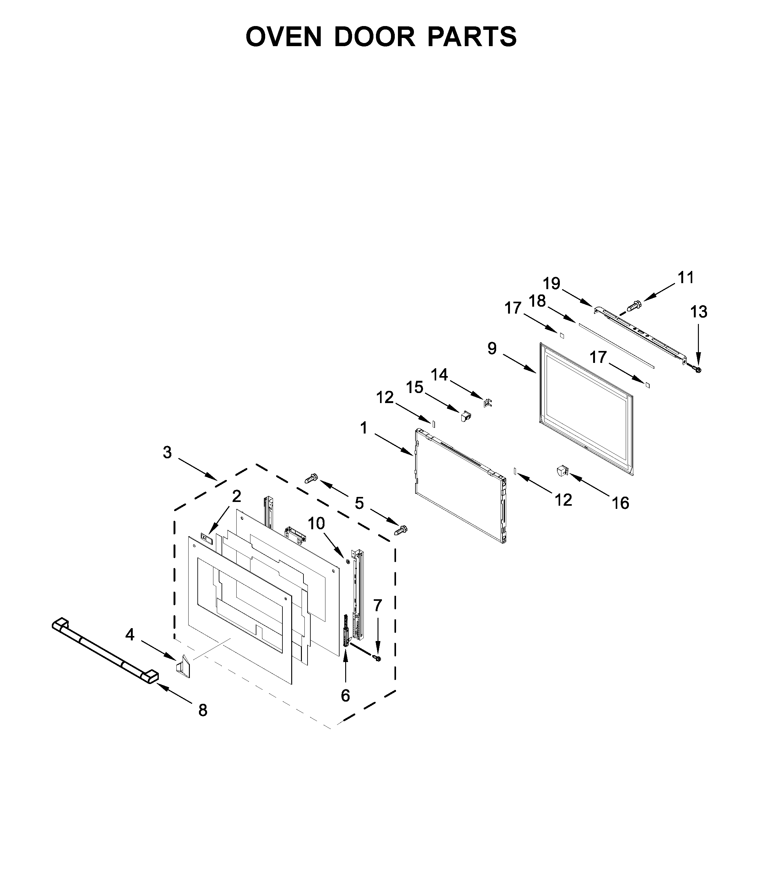 OVEN DOOR PARTS