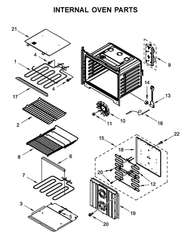 Internal oven parts