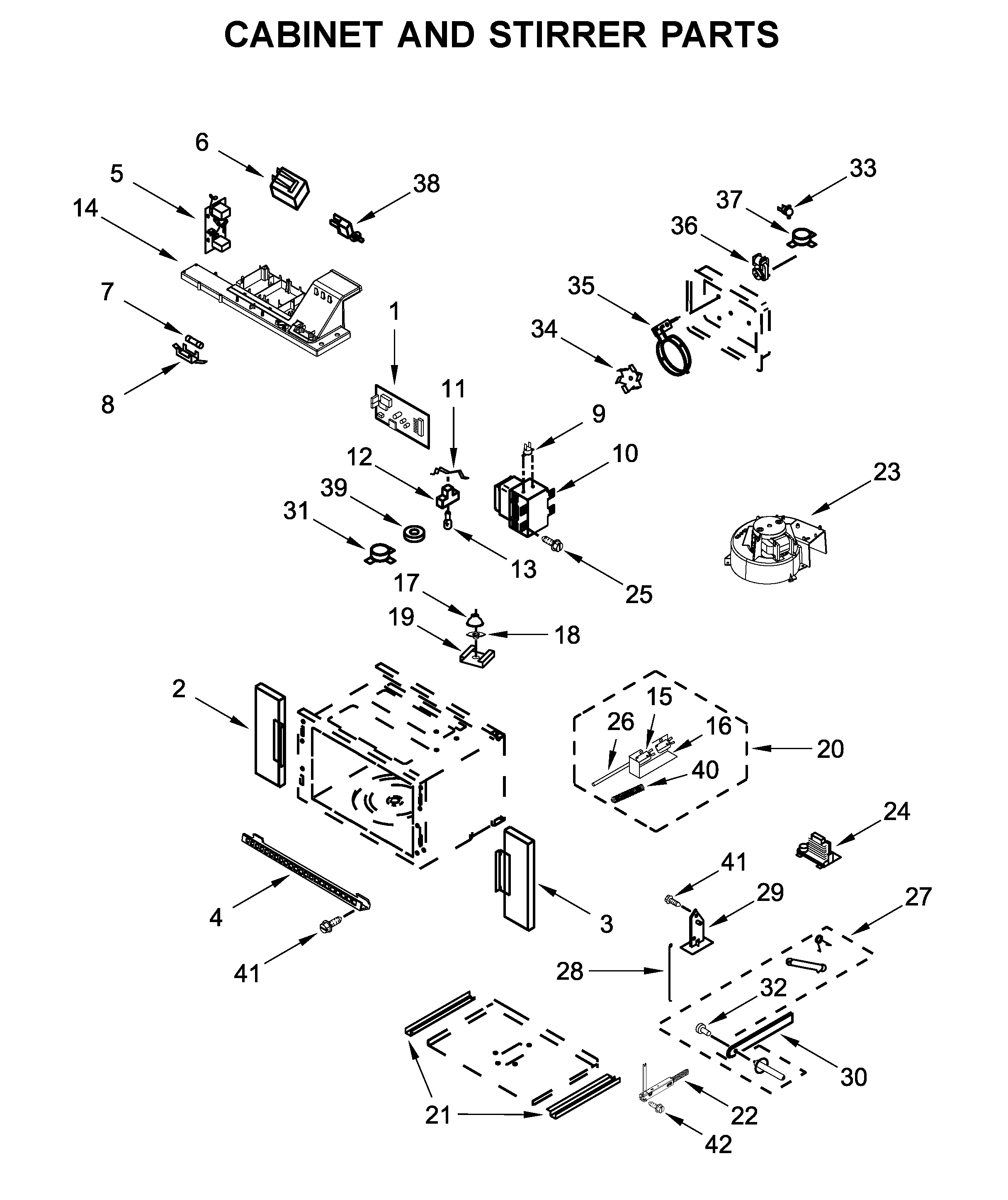 CABINET AND STIRRER PARTS