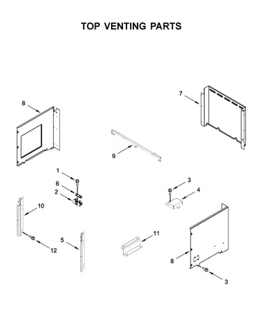 Top venting parts