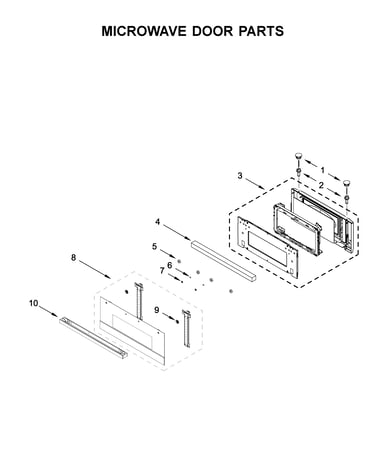 Microwave door parts