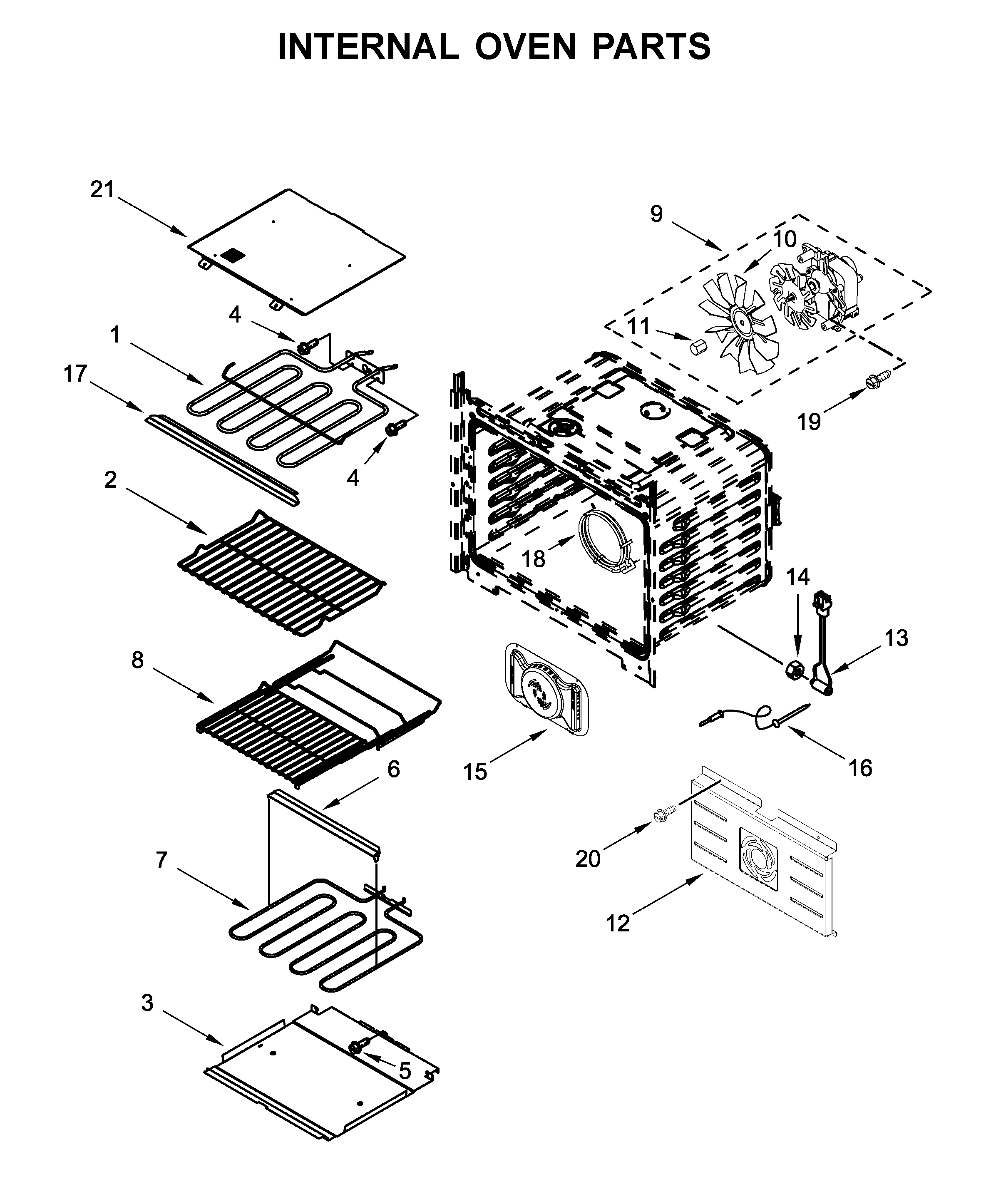 Internal oven parts