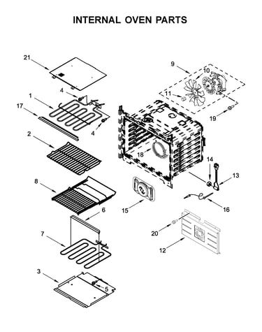 Internal oven parts