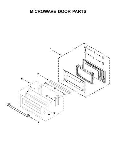 Microwave door parts