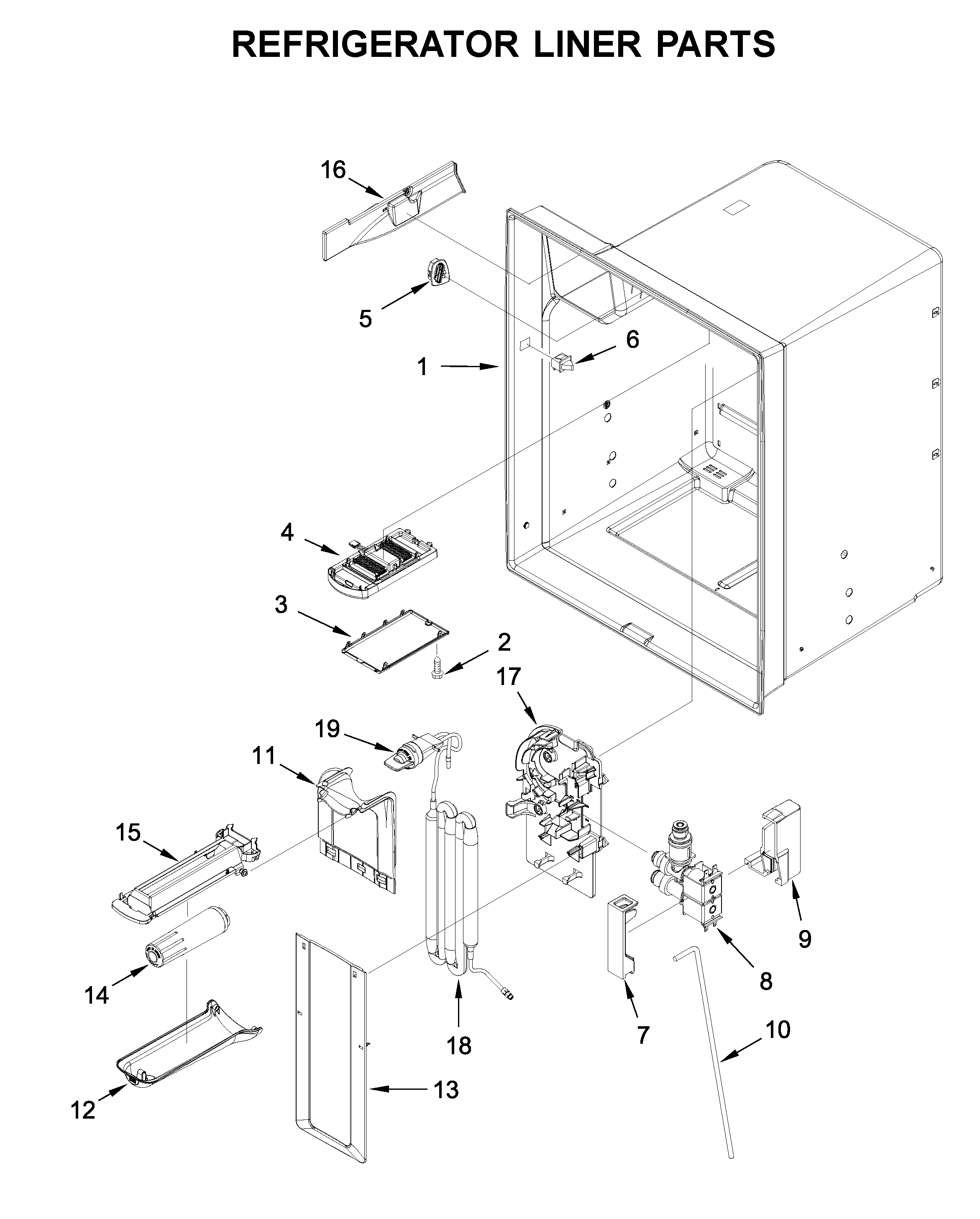 Refrigerator liner parts