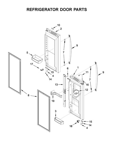 Refrigerator door parts
