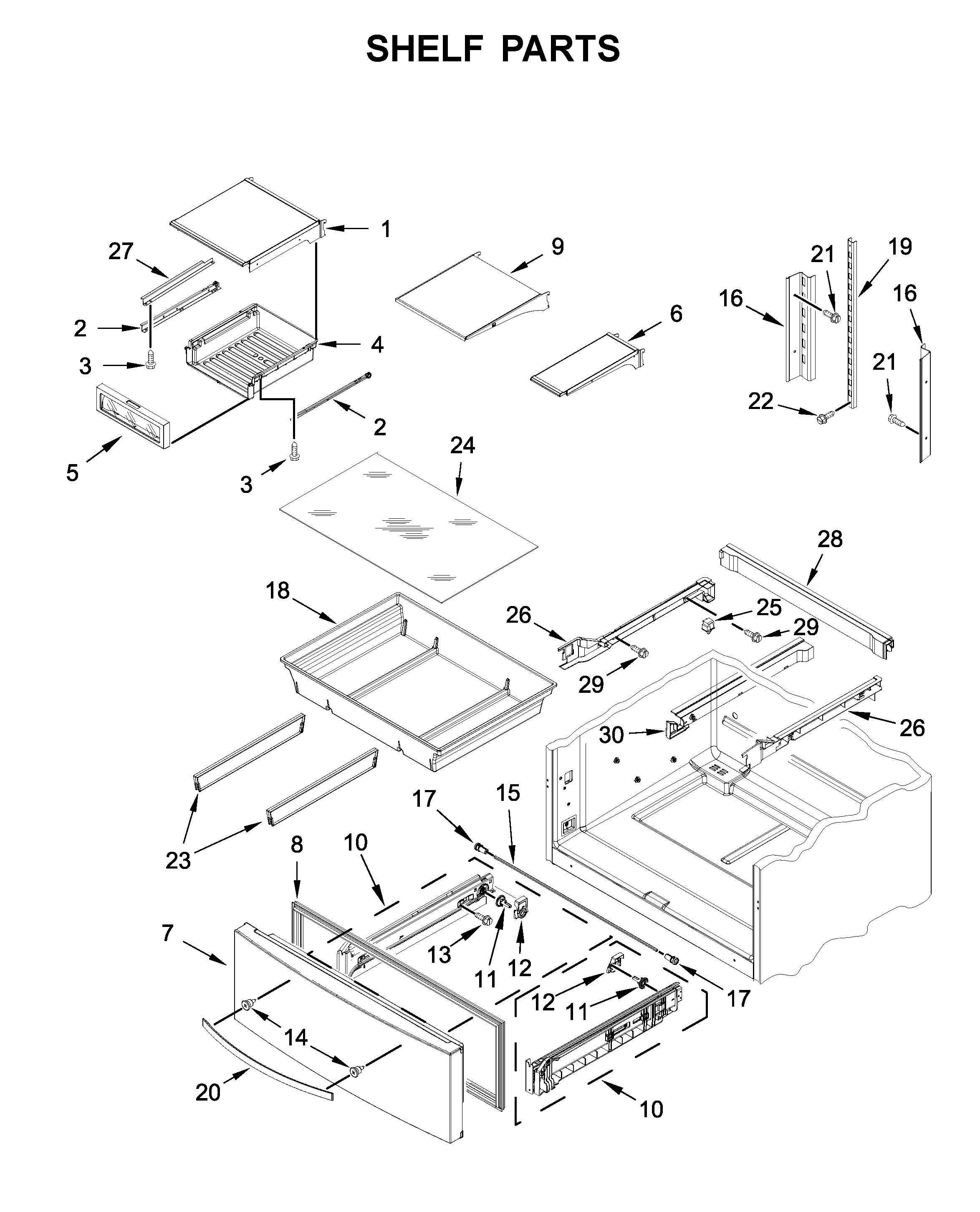 Shelf parts