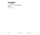Whirlpool WOC75EC7HS02 cover sheet diagram