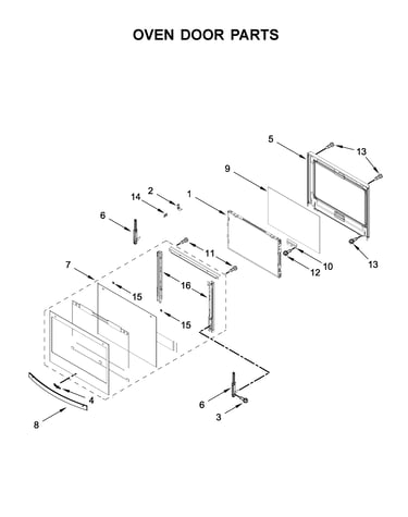 Oven door parts