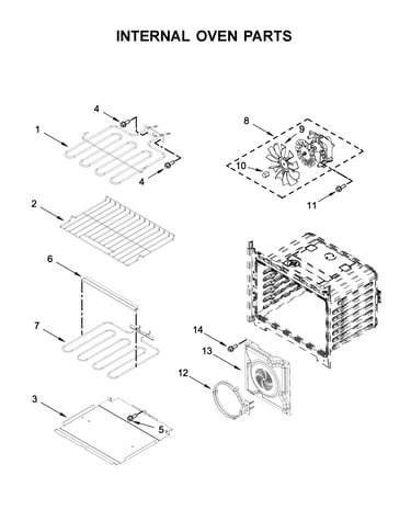 Internal oven parts