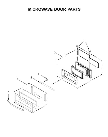 Microwave door parts