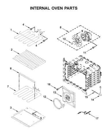 Internal oven parts