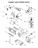 Cabinet and stirrer parts