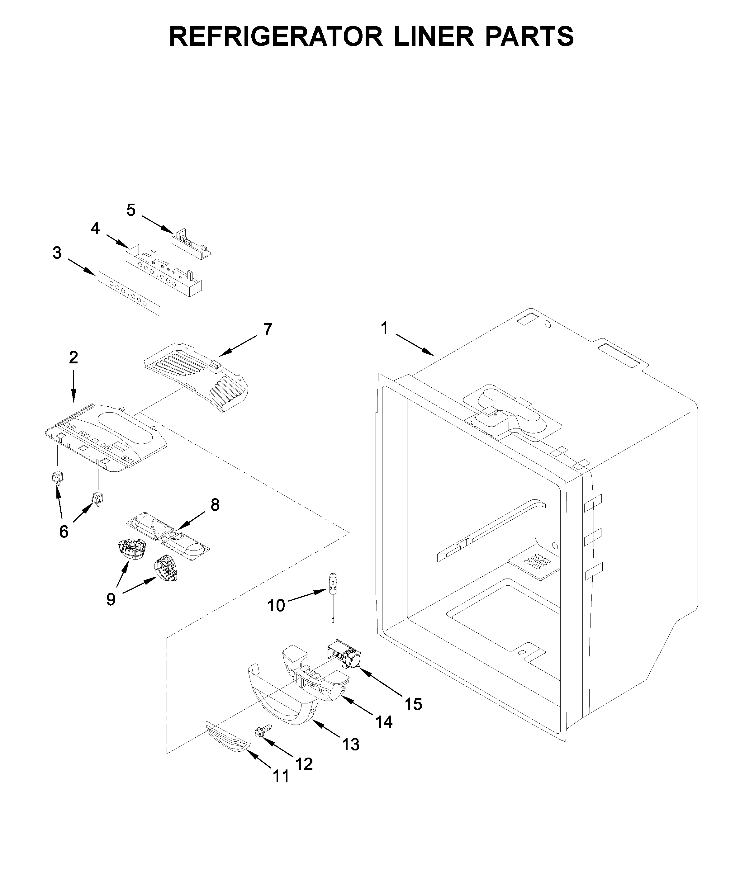 Refrigerator liner parts