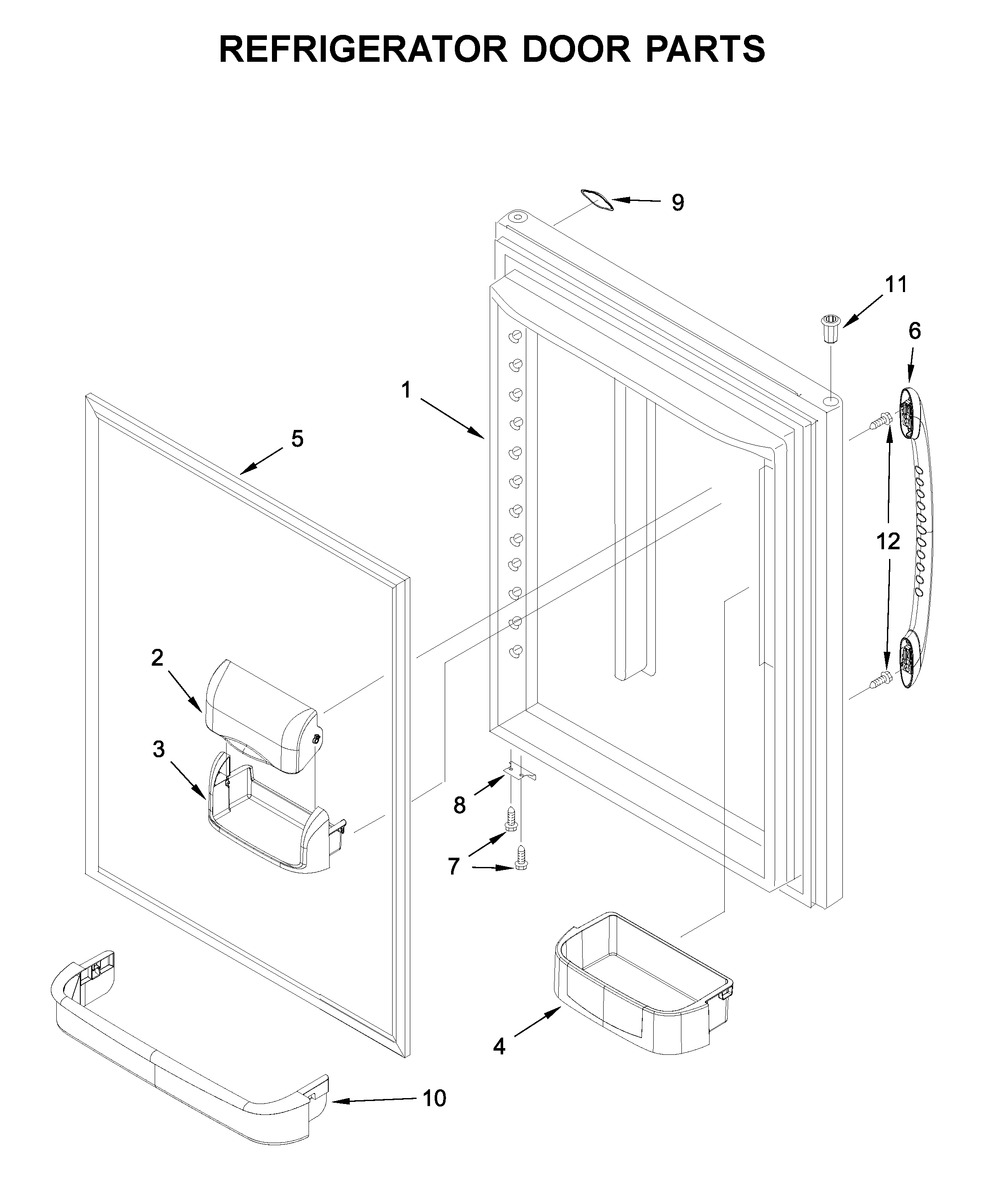 Refrigerator door parts