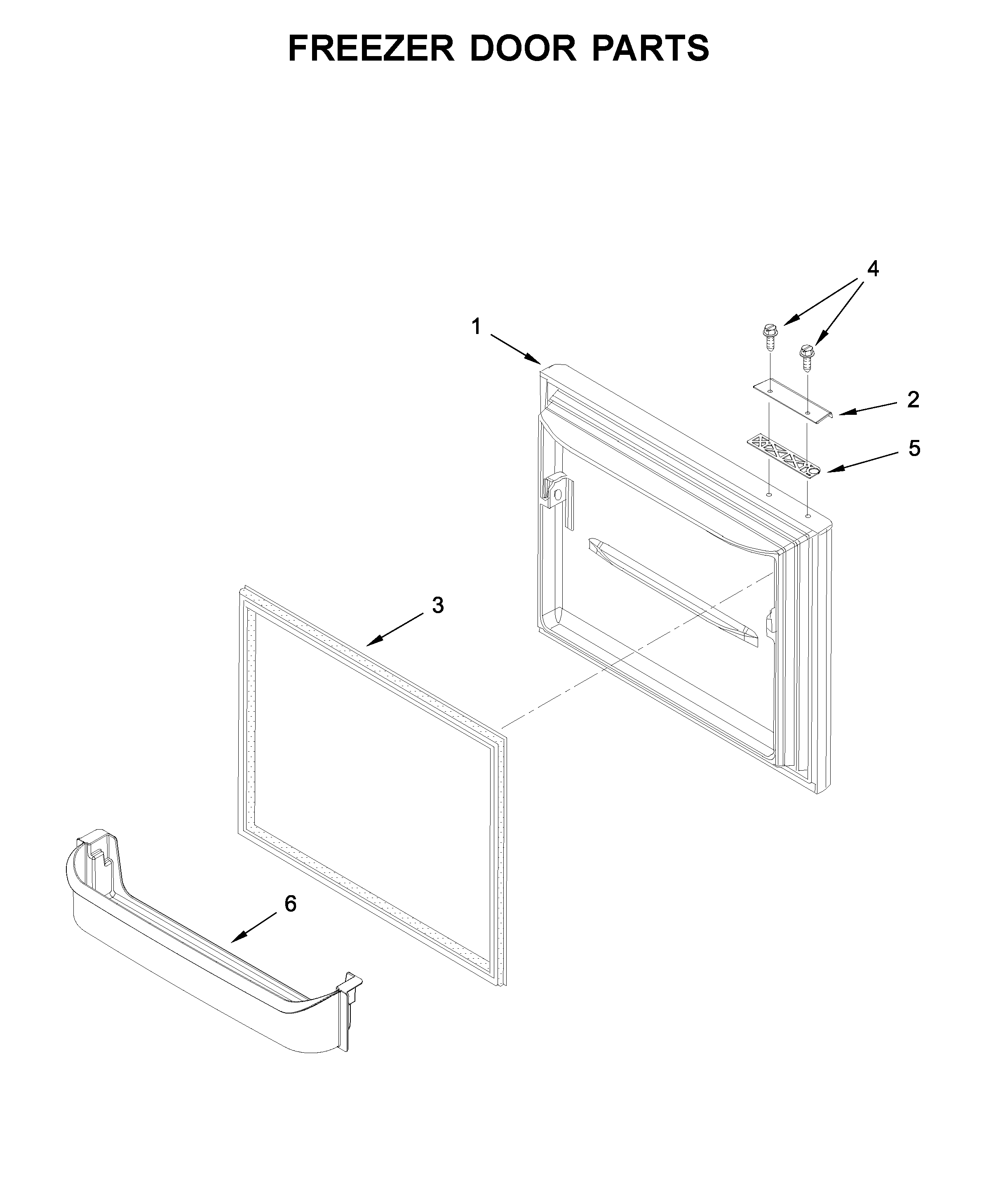 Freezer door parts