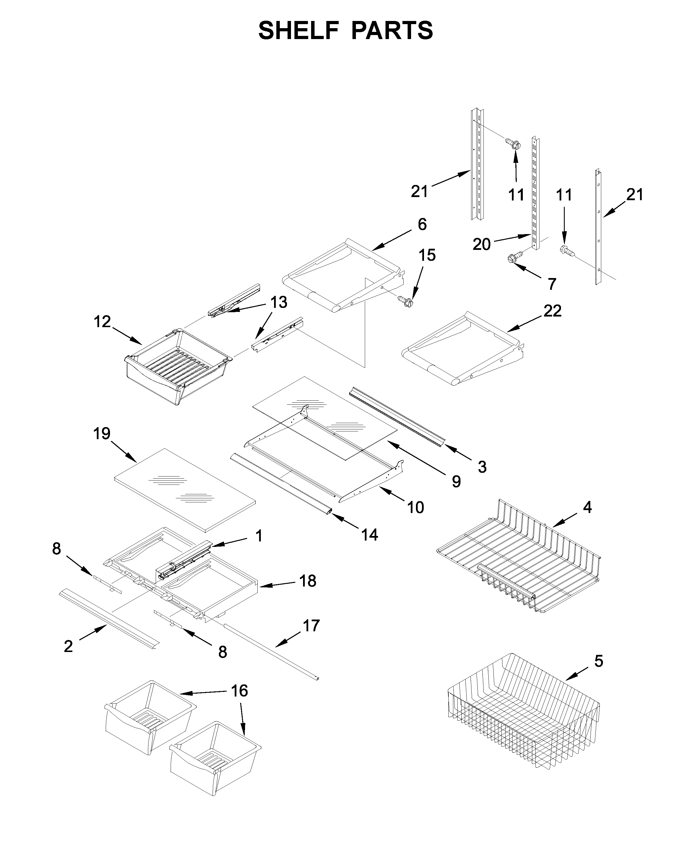Shelf parts