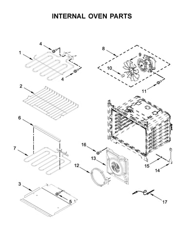 Internal oven parts