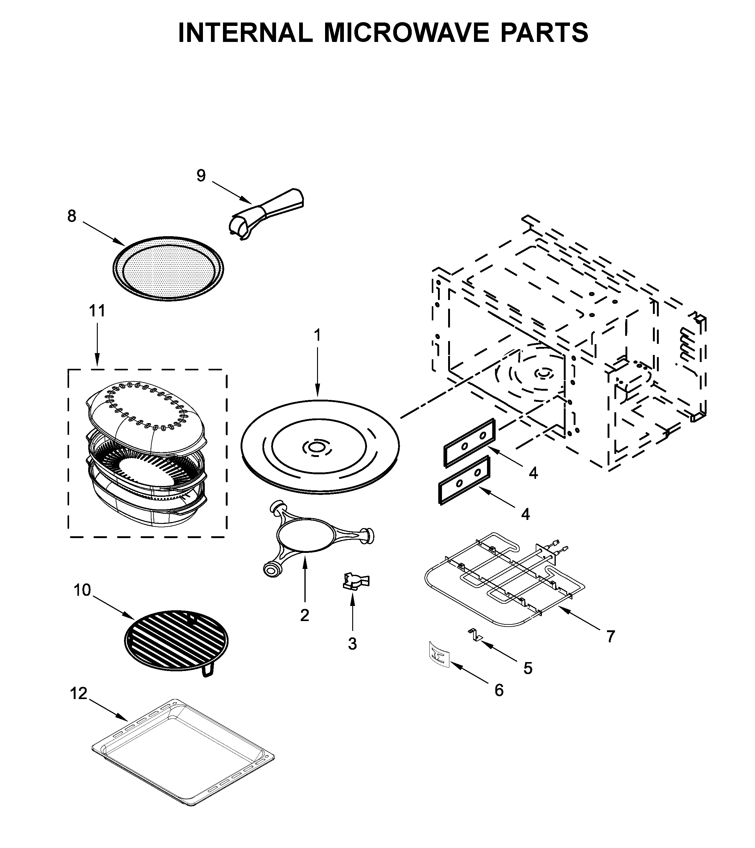Internal microwave parts
