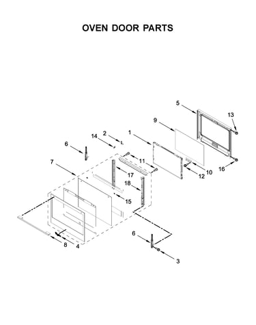 Oven door parts