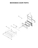 Microwave door parts