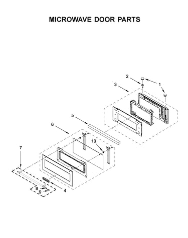 Microwave door parts