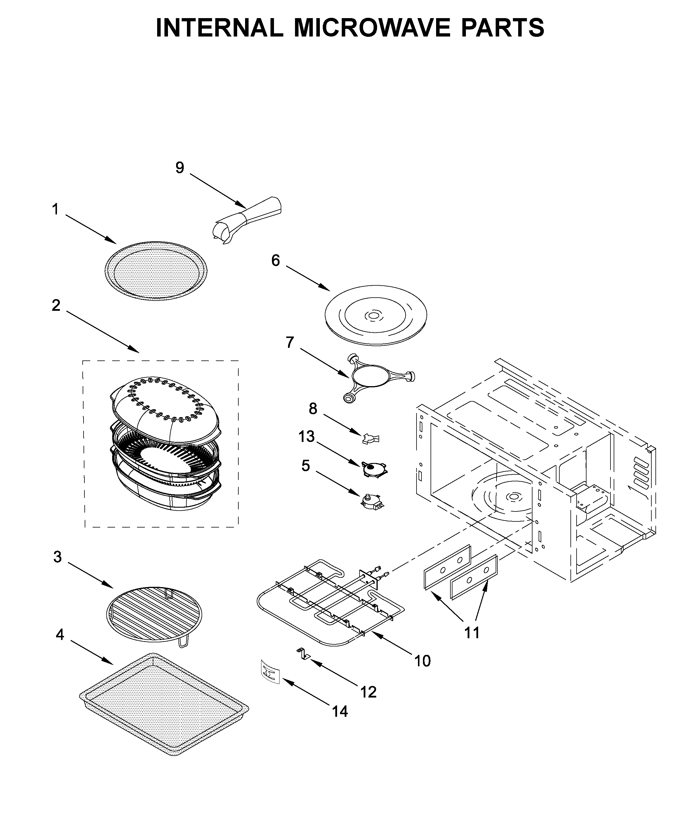 Internal microwave parts